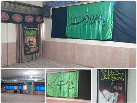 سیاه پوش شدن کارخانه کاشی پارس به مناسبت ماه محرم