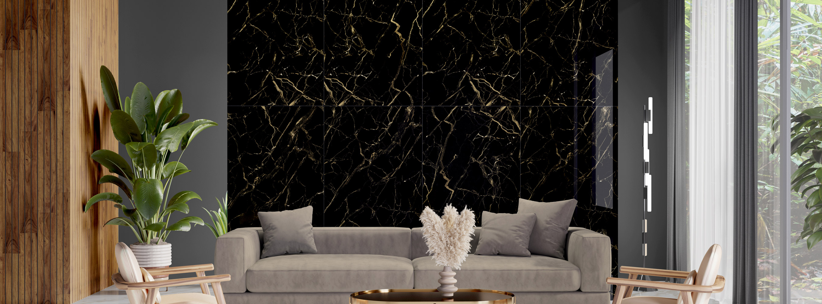 کاشی پرسلان طرح گلدن باروک